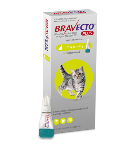 Bravecto Cat Plus 1.2 - 2.8kg