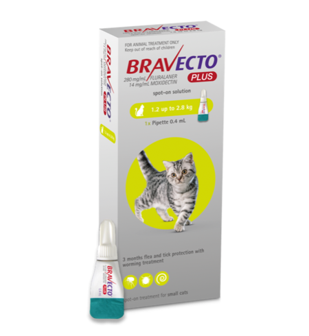 Bravecto Cat Plus 1.2 - 2.8kg