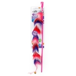 AFP Furry Ball Long Fluff Wand Red-cat-The Pet Centre