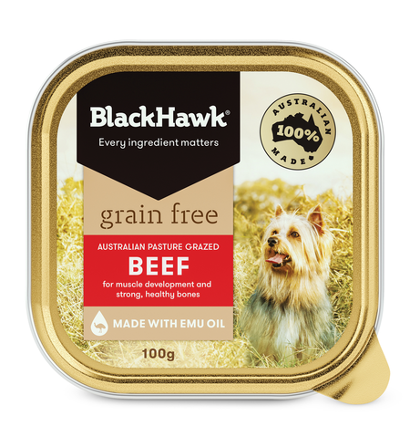 Black Hawk Dog Grain Free Beef Tin 100g