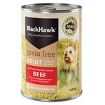 Black Hawk Dog Grain Free Beef Can 400g-dog-The Pet Centre