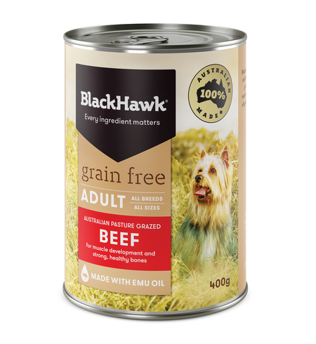 Black Hawk Dog Grain Free Beef Can 400g