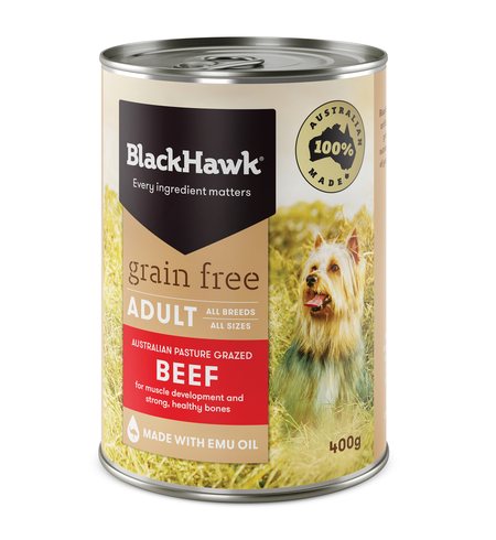 Black Hawk Dog Grain Free Beef Can 400g