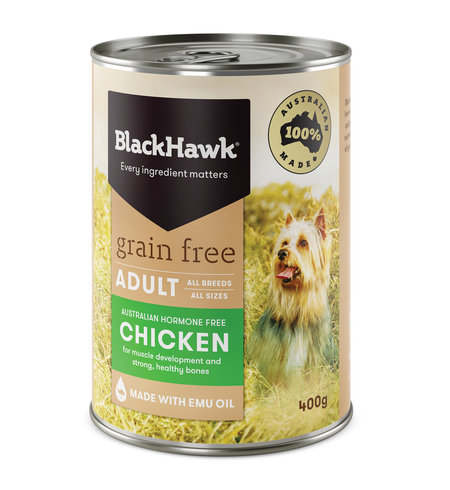 Black Hawk Dog Grain Free Chicken Can 400g