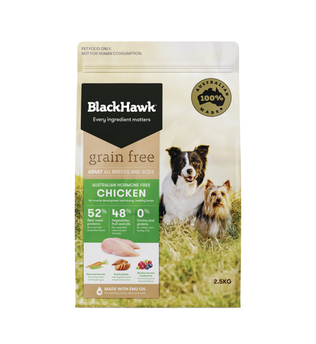 Black Hawk Dog Grain Free Chicken 2.5kg