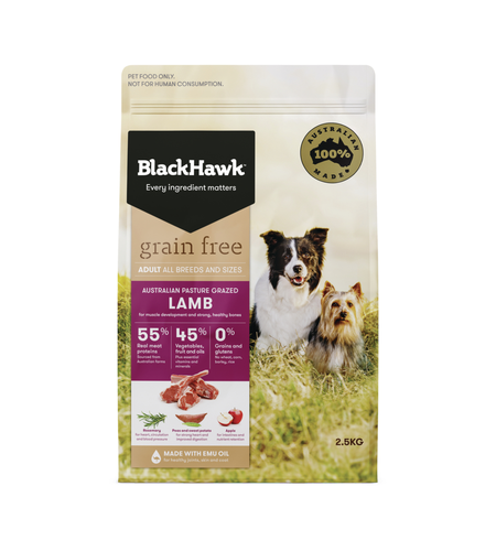 Black Hawk Dog Grain Free Lamb 2.5kg