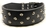 Pet One Leather Dog Collar Triple Stud 55cm Black