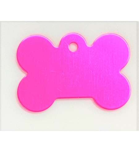 Personalised IMARC Bone Tag Small Pink