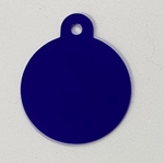 Personalised IMARC Circle Tag Small Blue-dog-The Pet Centre