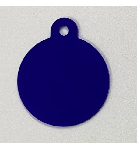 Personalised IMARC Circle Tag Small Blue
