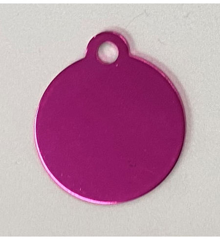 Personalised IMARC Circle Tag Small Pink