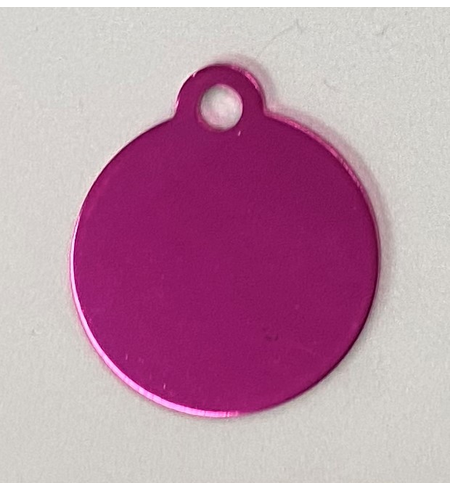 Personalised IMARC Circle Tag Small Pink