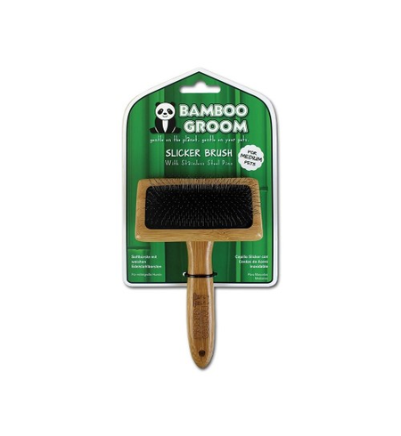 Bamboo Groom Slicker Brush - Medium