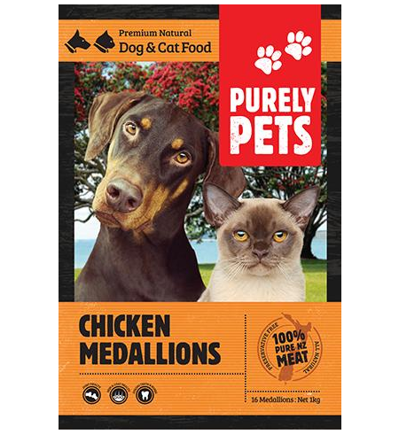 Purely Pets Chicken Medallions 1kg