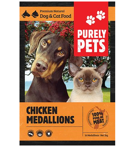 Purely Pets Chicken Medallions 1kg