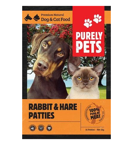 Purely Pets Rabbit & Hare Patties 1kg