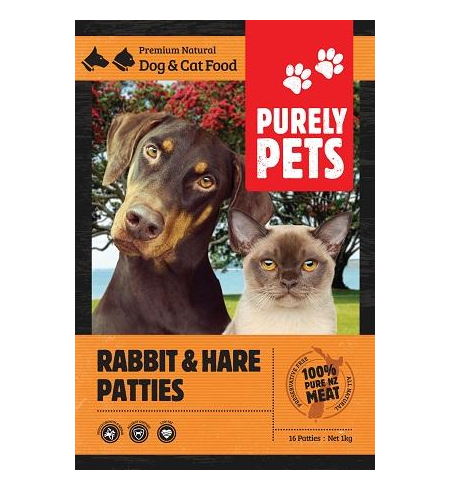 Purely Pets Rabbit & Hare Patties 1kg