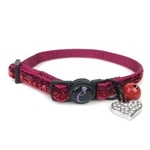 Cattitude Collar - Sparkle Ruby-collars-The Pet Centre