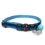 Cattitude Collar - Sparkle Sapphire-collars-The Pet Centre