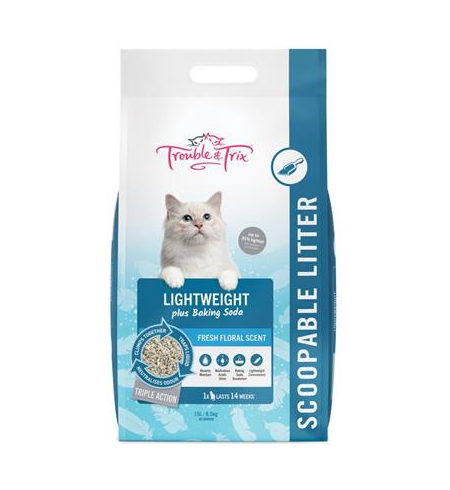 Trouble & Trix Lightweight Baking Soda Clumping Litter 15lt