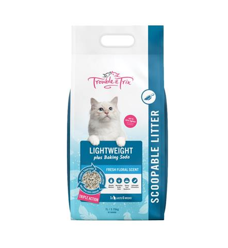 Trouble & Trix Lightweight Baking Soda Clumping Litter 7lt 