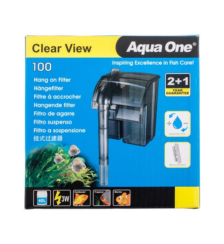 Aqua One H100 Clear View Hang On Filter