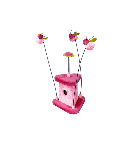 Feline Care Scratch Post Design 9 - Pink