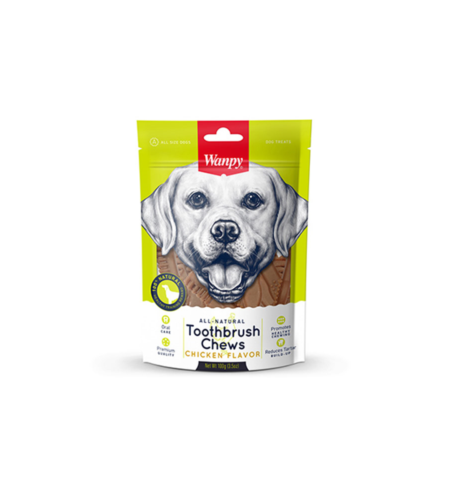 Wanpy Dog Chicken Toothbrush Chews 100g