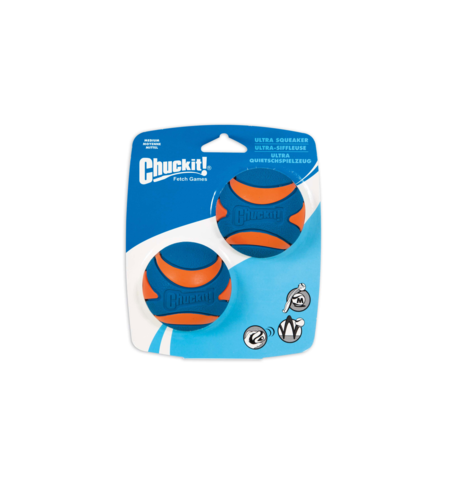 Chuckit Ultra Squeaker Ball Med 2PK