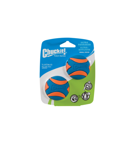 Chuckit Ultra Squeaker Ball Sm 2pk