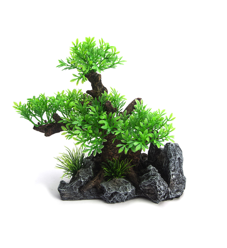 AquaWorld Large Tree On Rock 19.5x13.5x19.5cm