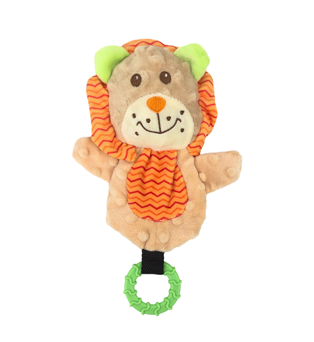 Snuggle Friends Puppy Lion W Teether
