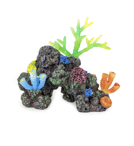 Aquarium Ornament - Stump With Coral S