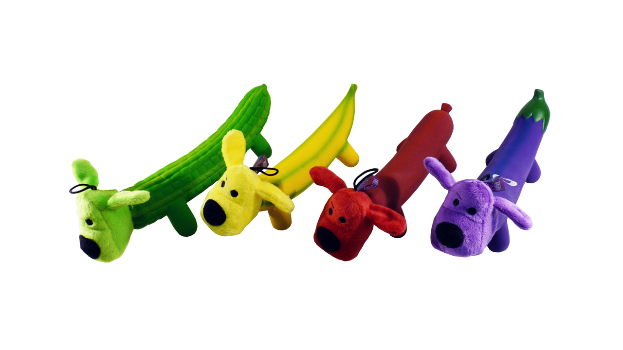 Loofa Latex Farmers Market Toys Assorted Multipet Toy Dog