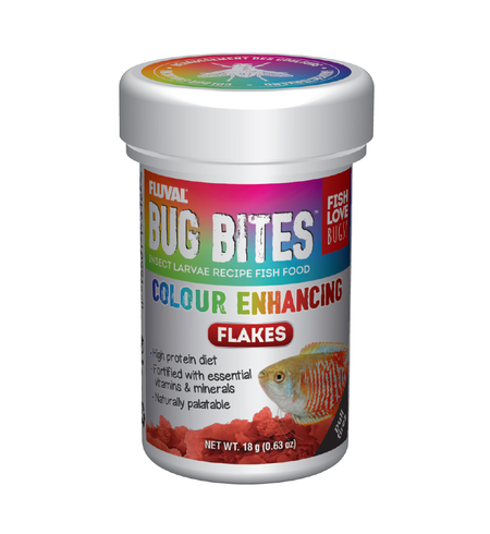 Fluval Bug Bites Colour Enhancing Flakes 18g