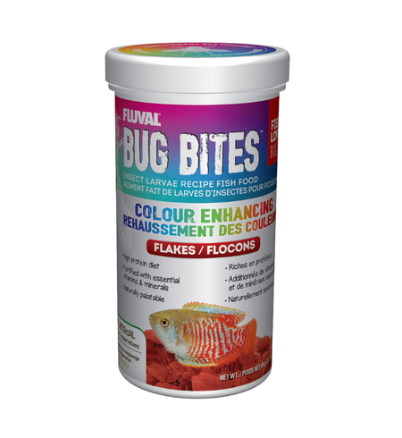 Fluval Bug Bites Colour Enhancing Flakes 90g