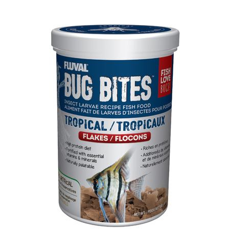 Fluval Bug Bites Tropical Flakes 180g