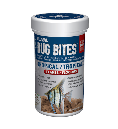 Fluval Bug Bites Tropical Flakes 45g