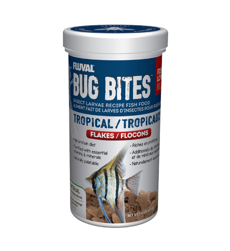 Fluval Bug Bites Tropical Flakes 90g