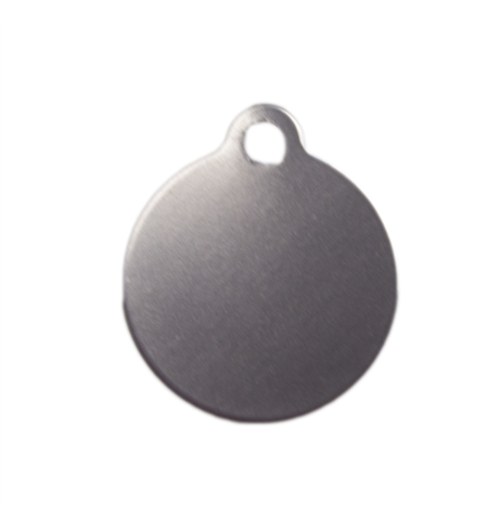 Personalised iMarc Tag Circle Small Pewter
