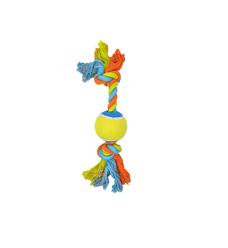 Rope Bone with Tennis Ball 31Cm