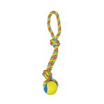 Rope Tug with Tennis Ball 43Cm-rope-and-tug-toys-The Pet Centre