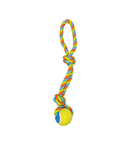 Rope Tug with Tennis Ball 43Cm