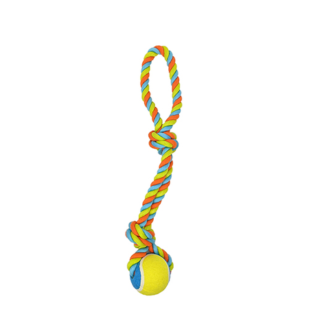 Rope Tug with Tennis Ball 43Cm