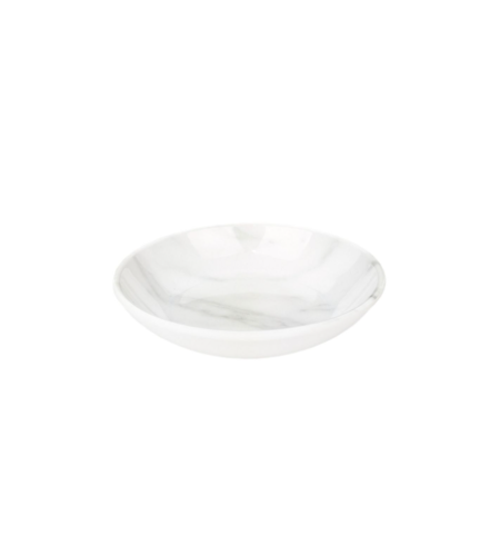 Cattitude Melamine Saucer – Carrara Marble