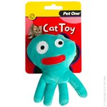 Pet One Cat Toy - Plush Octopus Blue 12.5cm-plush-The Pet Centre