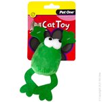 Pet One Cat Toy - Plush Jumping Frog Green 14.5cm-plush-The Pet Centre