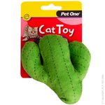 Pet One Cat Toy - Plush Cactus Green 11.5cm-plush-The Pet Centre