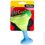 Pet One Cat Toy - Plush Meowtini Green 13.5cm-plush-The Pet Centre