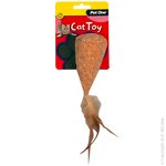 Pet One Cat Toy - Plush Cork Teepee 10.5cm-plush-The Pet Centre